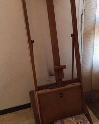 CAVALLETTO CON VALIGETTA E BAULETTO