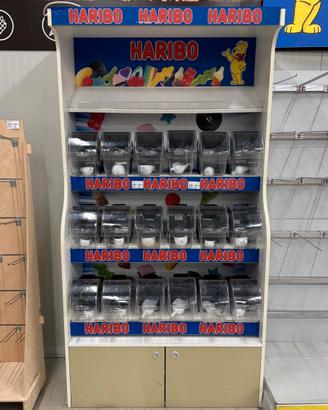Espositore HARIBO con 18 scompartimenti