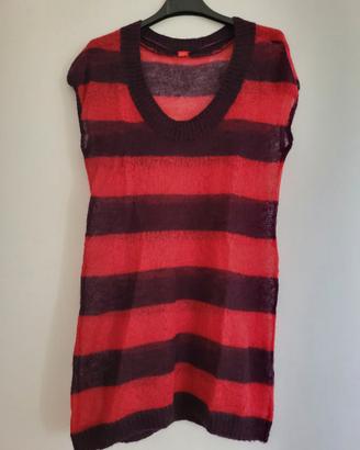 Gilet Esprit lungo in lana leggera