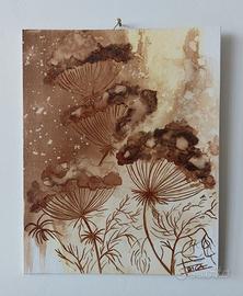 Dipinto realizzato con pittura al caffè