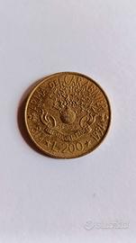 moneta 200 lire arma dei carabinieri 