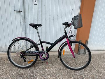 Bicicletta Nera e Rosa taglia bambino/ragazzo