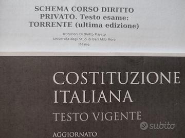 schema corso diritto privato - costituzione italia