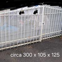 Cancello zincato due ante 300 h 105/125 circa