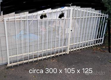 Cancello zincato due ante 300 h 105/125 circa