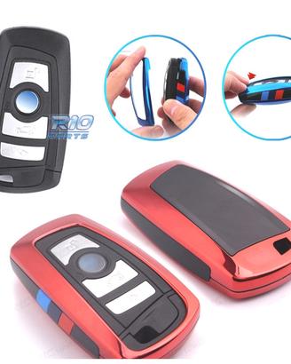CUSTODIA CALOTTA CHIAVE BMW QUADRATA IN ROSSO