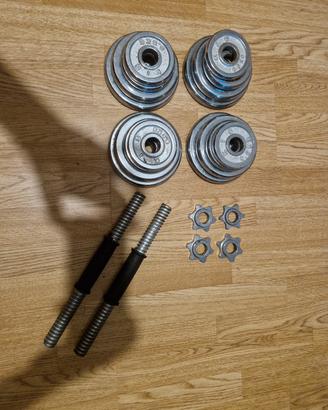 GymBeam Set di Manubri da 20 kg