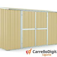 Casetta in lamiera per esterno 307x100cm beige