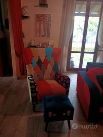 poltrona in patchwork 