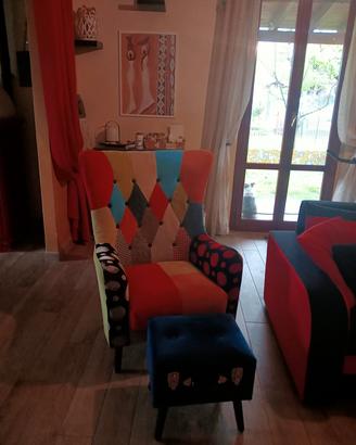 poltrona in patchwork 