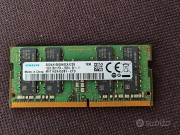 16Gb (1x16Gb) Samsung DDR4 Sodimm 2666Mhz.