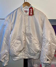 Schott NYC Bomber Bianco Panna - Uomo M  Nuovo