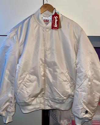 Schott NYC Bomber Bianco Panna - Uomo M  Nuovo