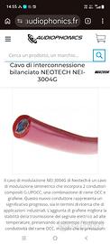 Cavo neotech nei 3004g + Viborg xlr 3Poli femmine