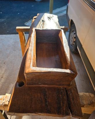 lavabo in legno di quercia 