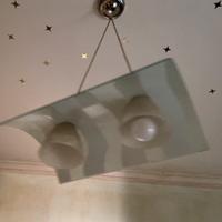 Lampadario in vetro di Murano a due luci