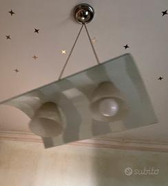 Lampadario in vetro di Murano a due luci