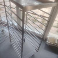 Carrello inox portavassoi