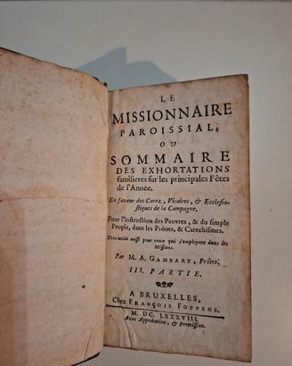 Le Missionnaire Paroissial ou Sommarie III Partie