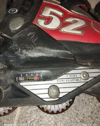 rollerblade regolabili rossi da 39 a 42;