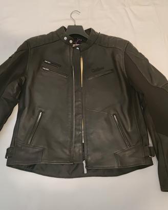 Giacca da moto in pelle Cafè Racer nuovo