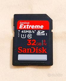 SanDisk Extreme Scheda Di Memoria SD 32GB 45MB/s