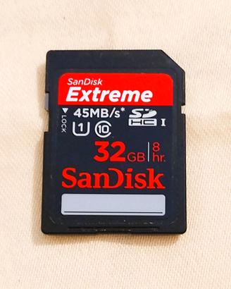 SanDisk Extreme Scheda Di Memoria SD 32GB 45MB/s