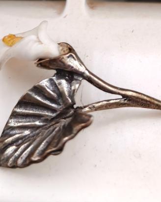 Micro decorazione Fiore Calla in Argento 800