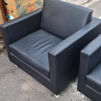 poltrone nere in pelle 