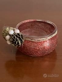 Porta candela in vetro