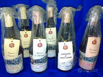 6 BOTTIGLIE piene vini Liguria CALLERI 1977 ottime