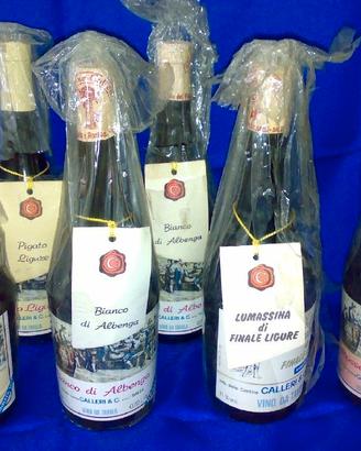 6 BOTTIGLIE piene vini Liguria CALLERI 1977 ottime