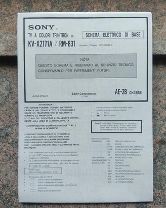 Schema elettrico Sony KV-X2171A