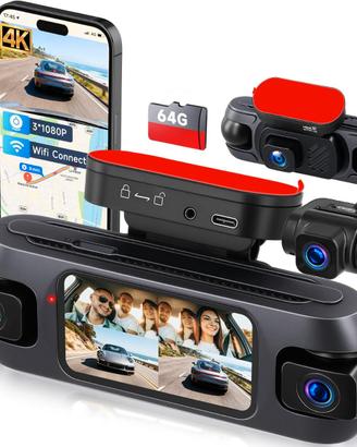 Dashcam 4 canali 4K