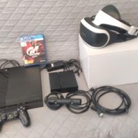 Playstation PS4 + Visore VR + Camera +Gioco +Stand