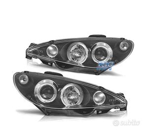 FARI PEUGEOT 206 98-08 ANGEL EYES CCFL FONDO NERO 