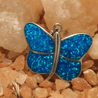 Ciondolo Farfalla in argento 925 e pietra dura