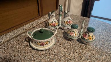 Set Tavola Vintage Ceramica Deruta Santucci