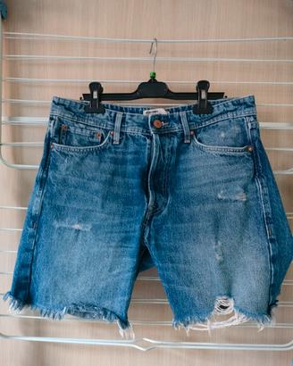 pantaloncini jeans strappato Jack e Jones 