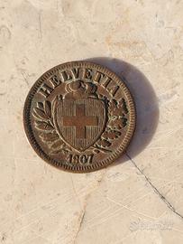 2 rappen Svizzera 1907 B