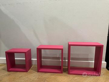 Mensole quadrate 3 pezzi