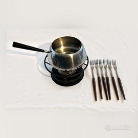 Set fonduta Spring Switzerland inox con 6forchette