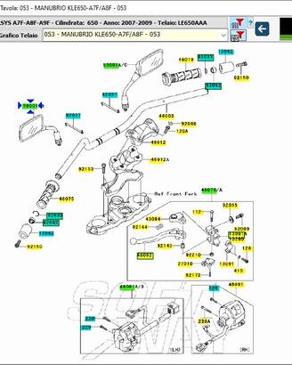 Specchio dx Kawasaki Versys 650 560010144
