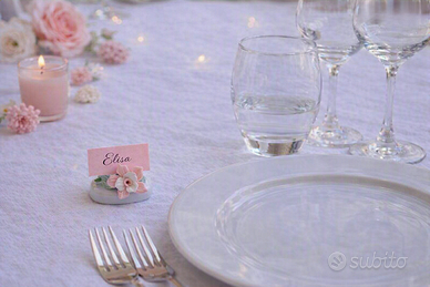 Set 12 Segnaposto Vintage in Porcellana