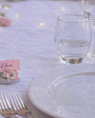 Set 12 Segnaposto Vintage in Porcellana