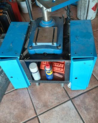 trapano acolonna fervi con carrello e mobiletto