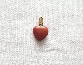 Ciondolo pendente a forma di cuore vintage radica