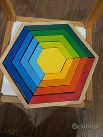 Gioco arcobaleno in legno