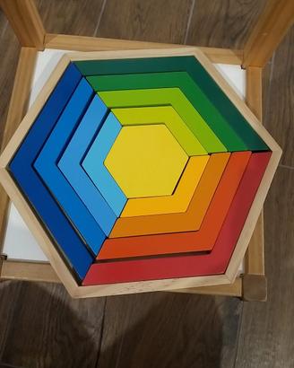 Gioco arcobaleno in legno