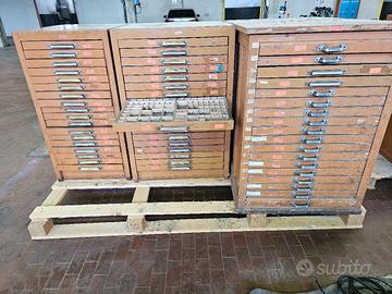 cassettiere da tipografia